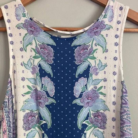 AEROPASTLE White and Blue Floral Shift Dress Size S (Like XS-S) - Picture 4 of 12